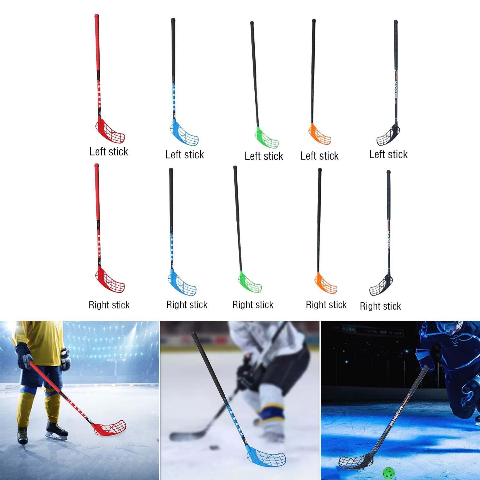 Field Hockey Stick - ไม้ฟลอร์บอลอเนกประสงค์สำหรับผู้ใหญ่และเด็ก ทำจากคาร์บอนไฟเบอร์กลาส สำหรับฝึกซ้อมและเล่นกีฬาฮอกกี้ในร่มและกลางแจ้ง