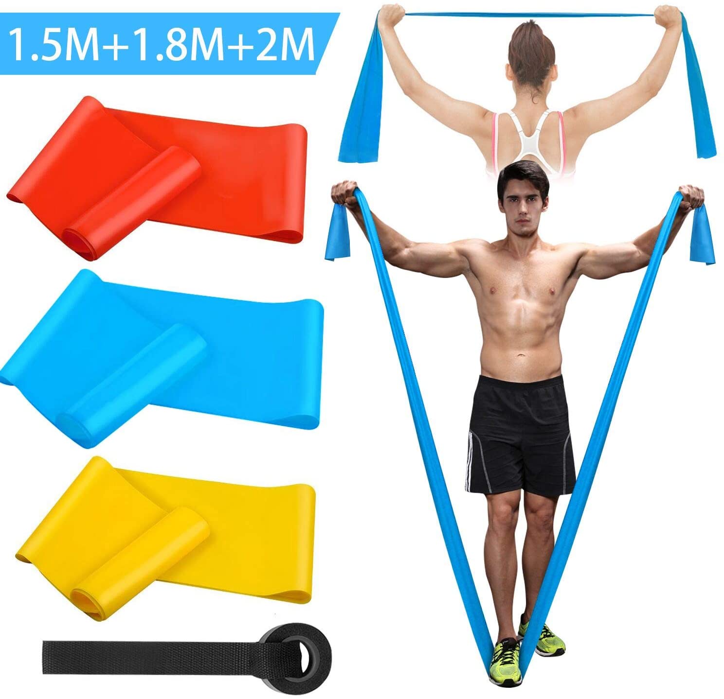 Sports Equipment For Schools - วงออกกําลังกายยืดหยุ่น 3 ชิ้นวงต้านทานยืดหยุ่นเทปออกกําลังกายโยคะพิลาทิส Crossfit ยืดกล้ามเนื้อออกกําลังกายอุปกรณ์