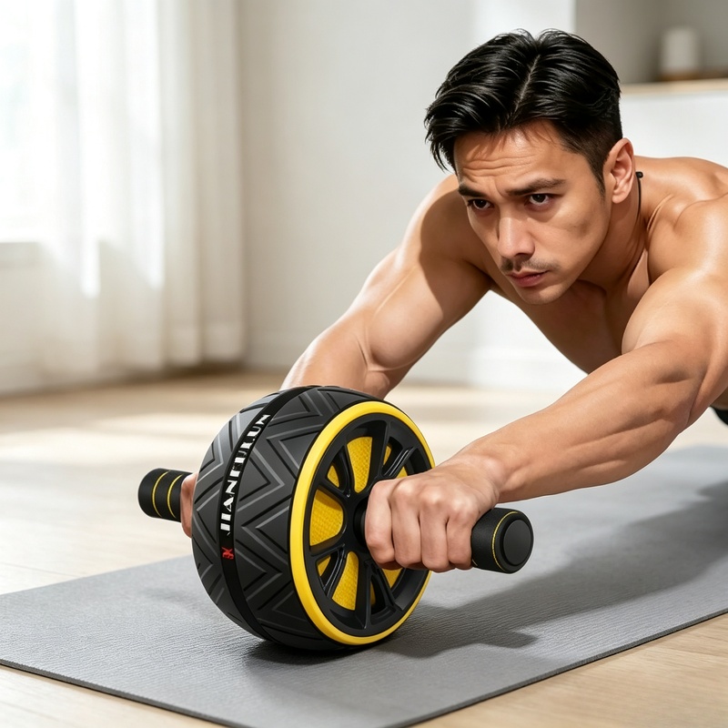 Sports Equipment Online - ล้อบริหารหน้าท้องกันลื่น, อุปกรณ์ฝึกกล้ามเนื้อหน้าท้องที่ทนทาน, อุปกรณ์ออกกำลังกายแบบพกพาสำหรับผู้ชายและผู้หญิง