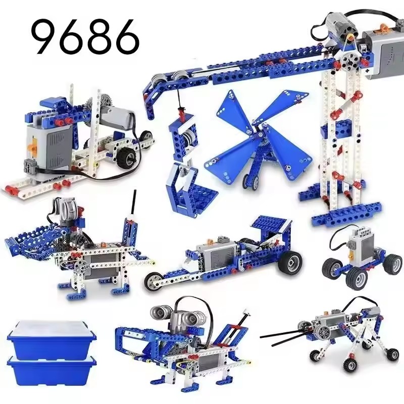 Sports Equipment For Schools - ชุดอุปกรณ์การศึกษา STEM 9686 ชุดตัวต่อแบบง่ายและแบบมีมอเตอร์สำหรับนักเรียน ฝึกทักษะการเรียนรู้ด้านพลังงาน ฟังก์ชัน