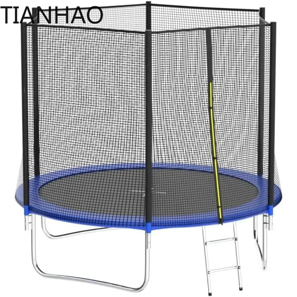 Trampoline Spring Cover - แทรมโพลีนขนาด 14 ฟุต/15 ฟุต พร้อมตาข่ายนิรภัย, แทรมโพลีนกลางแจ้งพร้อมแท่นบาสเก็ตบอล,