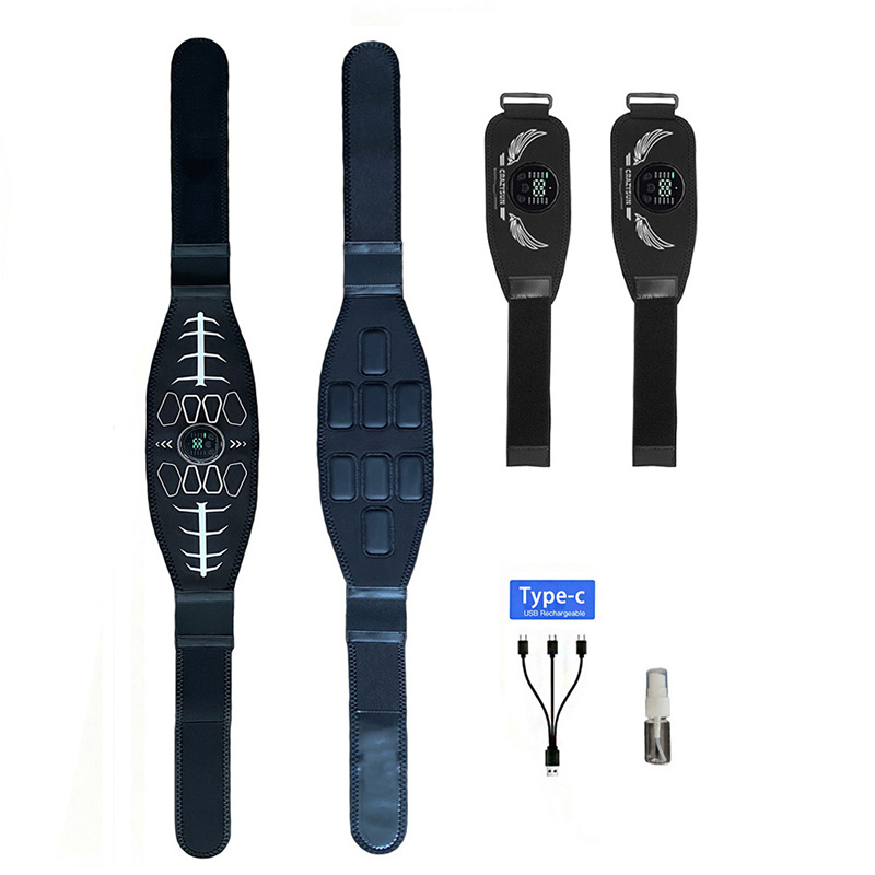 Sports Equipment Online - เข็มขัดกระชับหน้าท้อง เครื่องกระตุ้นกล้ามเนื้ออัจฉริยะ เข็มขัดฟิตเนสสำหรับร่างกาย เครื่องบริหารเอวและแขน อุปกรณ์ออกกำลังกายและนวดสำหรับใช้ในบ้าน
