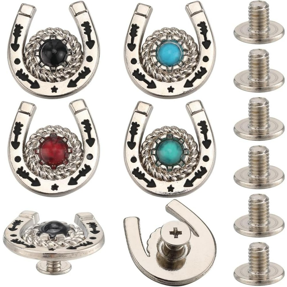 Horseshoe Game Set - 1 กล่อง 8 ชุด Horseshoe สกรูกลับปุ่ม