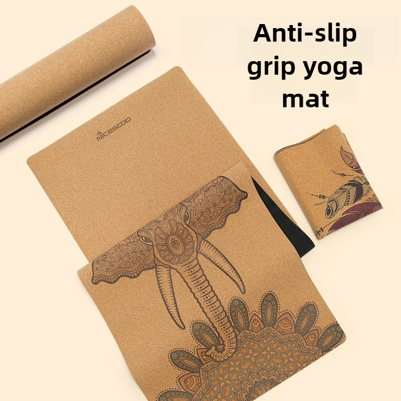 Sports Equipment For Schools - อุปกรณ์พิลาทิสเสื่อโยคะ Anti-SLIP Cork Cover,ยางหนาพิเศษ Grip แบบพกพาสําหรับชายฟิตเนสออกกําลังกาย