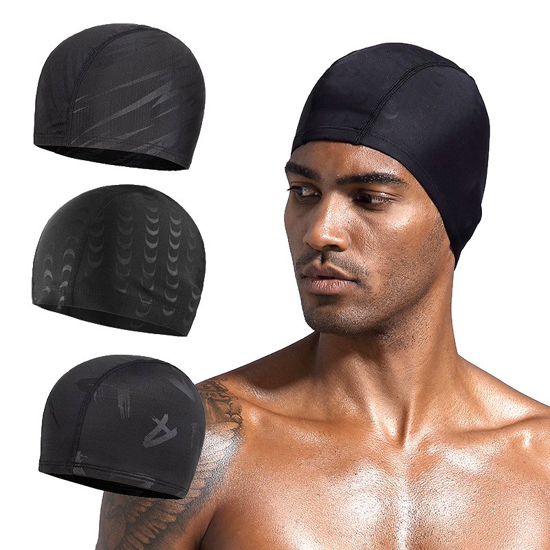 Swim Cap Silicone - หมวกว่ายน้ำไนลอนกันน้ำ 1 ชิ้น - อุปกรณ์ป้องกันหูแบบยืดหยุ่นสำหรับผู้ชายผู้หญิงครอบครัว อุปกรณ์เสริมที่จำเป็นสำหรับการฝึกว่ายน้ำ