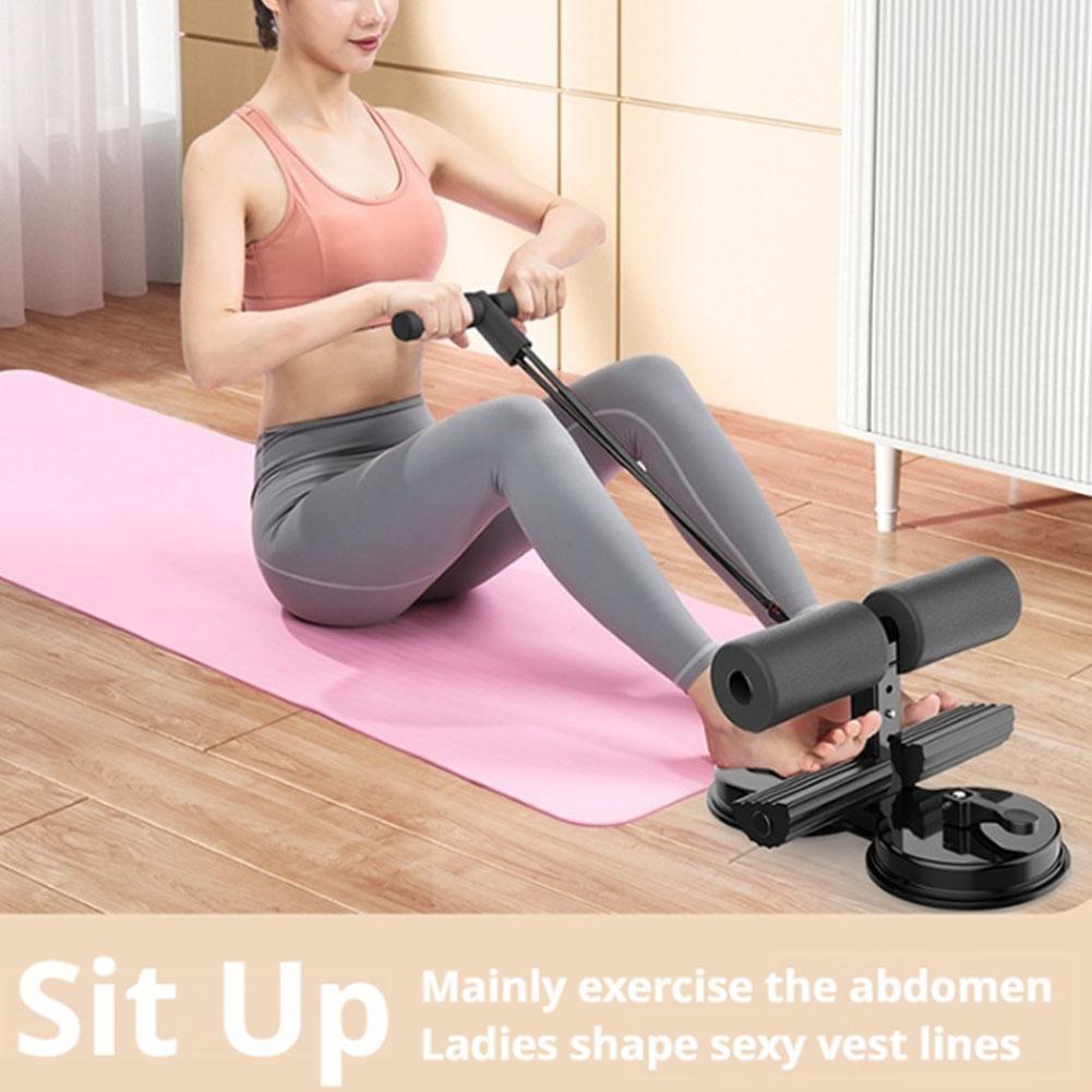 Sports Equipment Online - อุปกรณ์ช่วยซิทอัพแบบถ้วยดูดสองชั้นพร้อมเชือกดึง อุปกรณ์ออกกำลังกายสำหรับบริหารหน้าท้องสำหรับการออกกำลังกายที่บ้าน