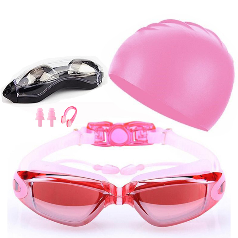 ชุดแว่นตาว่ายน้ำสำหรับผู้ใหญ่พ - Swim Cap Silicone บทวิจารณ์และราคา
