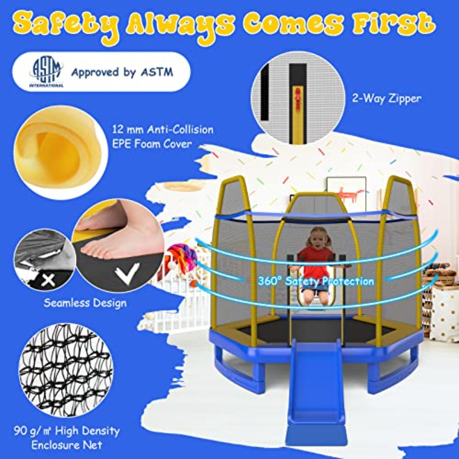 แทรมโพลีนขนาด 7 ฟุต พร้อมบันได - Trampoline Spring Cover บทวิจารณ์และราคา